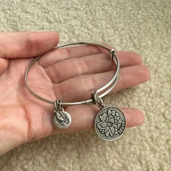 ALEX AND ANI Mom Bangle, Rafaelian Silver, One Size, Because I Love You Mom - Picture 5 of 11